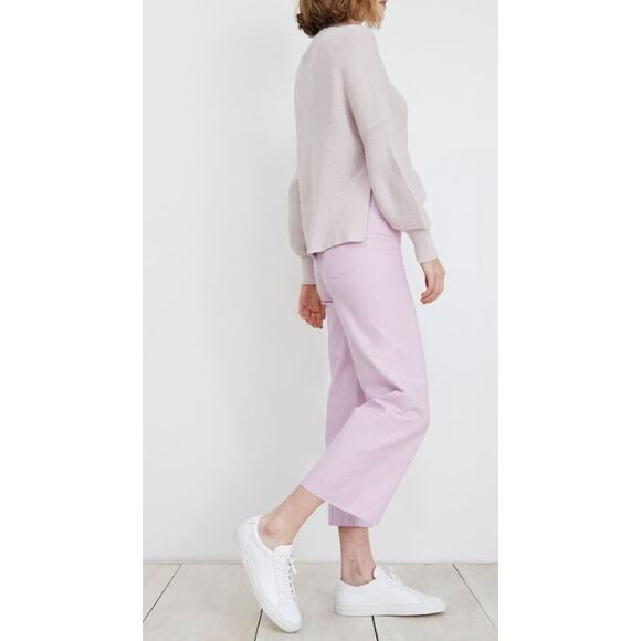 Apiece Apart Merida High Rise Cotton Pants Straight Leg Lavender Spring Summer 2 - Picture 2 of 11